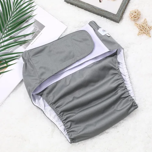 Vista 2 de Daipers - Pañal de tela para adultos, lavable, elástico, ajustable, reutilizable, para ancianos, incontinencia, adolescentes, necesidades