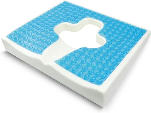 Vista 9 de Cojín para úlceras de cama para trasero, diseño de pendiente triangular de apertura en forma de T, almohada de alivio de presión de úlceras por