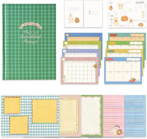 Vista 15 de Monolike B6 Archive - Agenda de 6 meses, color verde, planificador académico, planificador semanal y mensual, programador