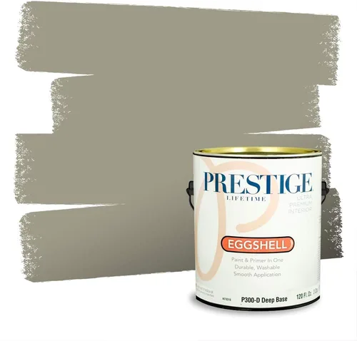 Vista 40 de Prestige Paints - Pintura exterior e imprimación en uno, 1 galón, plano, compatibilidad comparable con el color menta «Whipped Mint» de Behr