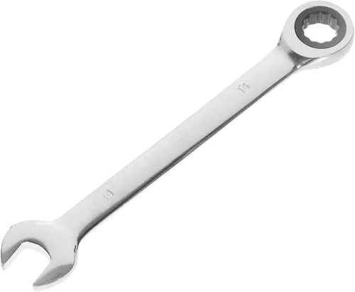 Llave de trinquete de 2 piezas, juego de llaves métricas de doble extremo, llave de trinquete métrica de 0.551 in, llave de engranajes de acero de