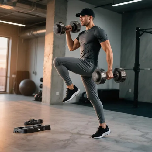 Vista 4 de FLYBIRD DB2 Adjustable Dumbbell, 55LB/110LB Single Dumbbell for Home Gym Exercise & Fitness, 5-IN-1 Fast Adjustable Weights with Anti-Slip Handle