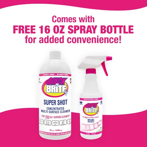 Vista 7 de Quick 'n Brite Super Shot Limpiador líquido, limpiador multiusos verdadero, concentrado, 32 onzas