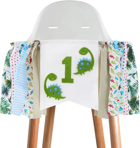 Vista 15 de BEISHIDA Pancarta de Primera Silla Alta Decoraciones de Cumpleaños de 1 Año Tema de Astronauta Negro Azul Primera Pancarta de Cumpleaños para Niñas