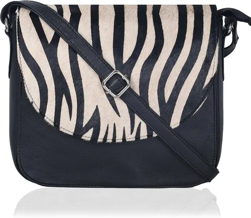 Vista 32 de Bolso bandolera de cuero genuino para mujer con correa ajustable, bolsillo para móvil y cremallera exterior e interior Guepardo lavado bronceado