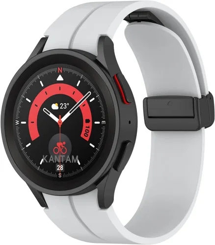 Vista 12 de Galaxy Watch 5 Pro Bandas de 45mm, Correa Deportiva de Silicona sin Espacios Compatible con Galaxy Watch 7 6 5 4 de 44mm 40mm Correa de Reemplazo