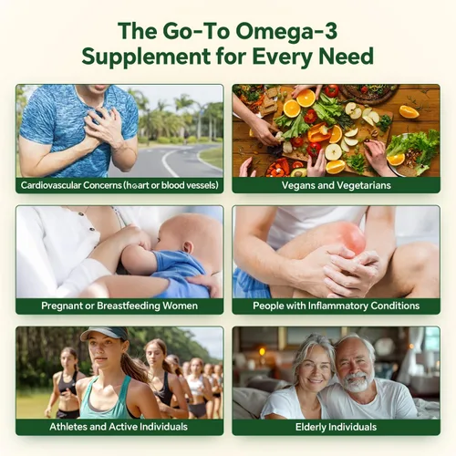 Vista 9 de Gomitas veganas Omega 3 de 1200 mg – Doble capa – Alternativa al aceite de pescado, algas marinas Omega 3 Suplemento DHA 600 mg, EPA 400 mg