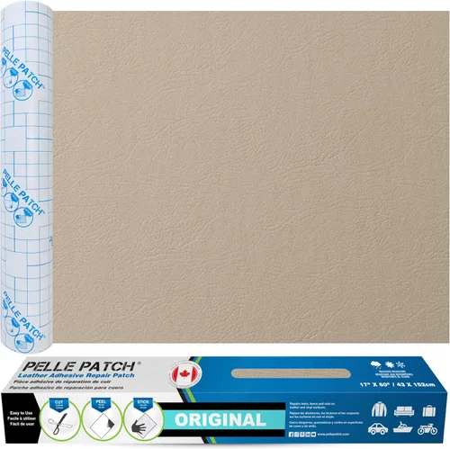Vista 124 de Pelle Patch - Parche de reparación de cuero y vinilo - 25 colores disponibles - Original 4x60 - Beige