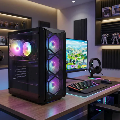 Vista 6 de STGAubron Computadora de escritorio para videojuegos, Intel Core i7 8ª generación hasta 4.1G, GeForce RTX 3050 6G, 16G DDR4, 512G SSD, WiFi 6, BT