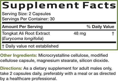 Vista 6 de Bronson Longjack Tongkat Ali Extra Strength, 60 cápsulas vegetarianas