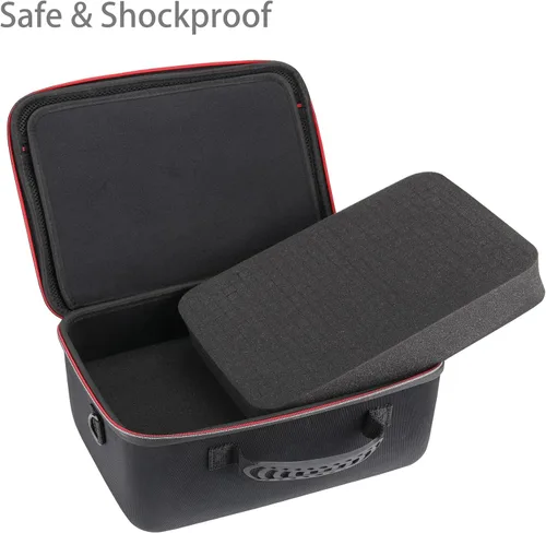 Vista 2 de Estuche rígido con insertos de espuma personalizables, funda rígida EVA resistente a los golpes para exteriores para drones pequeños, almacenamiento