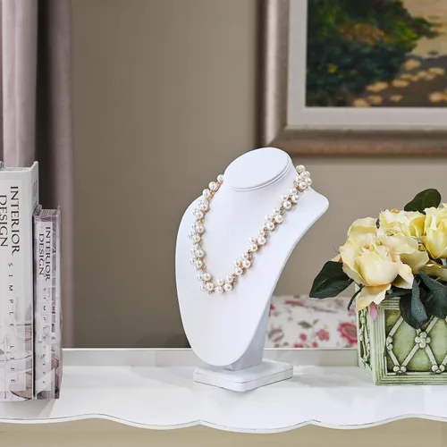 Vista 7 de MOOCA 2 piezas de collar cadena joyería busto soporte exhibición collar maniquí, collar busto, soporte de busto exhibición de joyas, soporte