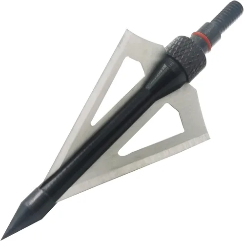 Vista 3 de Cabezas Anchas de Caza 12UN 100 Granos Cabezas de Flecha para Atornillar 3 Cuchillas Puntas de Flecha Compatibles con Ballesta y Arco Compuesto + 1