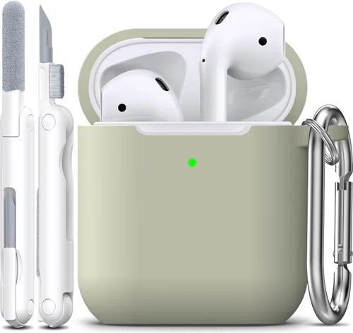 Vista 92 de Funda para AirPods con llavero, protección completa, de silicona, accesorios para AirPods, funda para chicas con estuche de carga inalámbrico