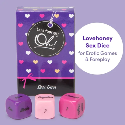 Vista 2 de Lovehoney Oh! Juego de dados para adultos para parejas - Paquete de 3