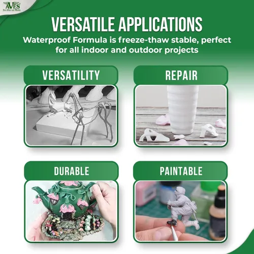 Vista 4 de Apoxie Sculpt - Compuesto de modelado de 2 partes (A & B) - 1 libra, Blanco/Blanco Piedra