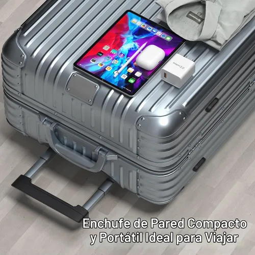 Vista 6 de OKRAY - Enchufe de pared USB, paquete de 2 unidades de 18 W, bloque de carga rápida 3.0, adaptador de corriente de carga rápida, cargador de viaje
