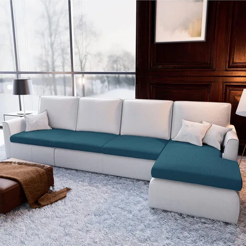 Vista 49 de EFELIM Funda de cojín seccional de 4 piezas para sofá en forma de L, funda elástica para sofá de 1, 2, 3 asientos, funda antideslizante para sofá