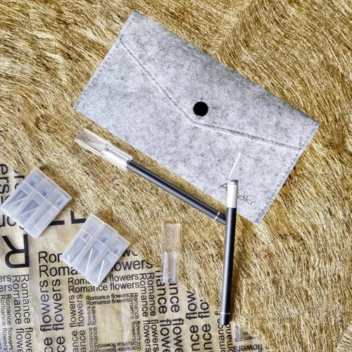 Vista 5 de Cuchillo de pasatiempos para manualidades, cuchillo Exacto, 2 cuchillos y 60 cuchillas con una bolsa, cuchillo de corte de precisión para cortar