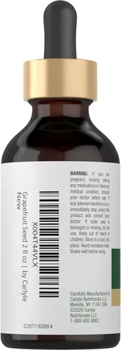Vista 3 de Carlyle Liquid Grapefruit Seed Extract 2 Fl Oz Concentrated Herbal Supplement Vegan, Non-GMO Formula