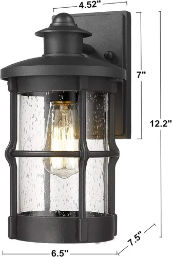 Vista 2 de Apliques de pared para exteriores, luces de pared para exteriores, iluminación de montaje en pared exterior, lámpara de pared exterior en acabado