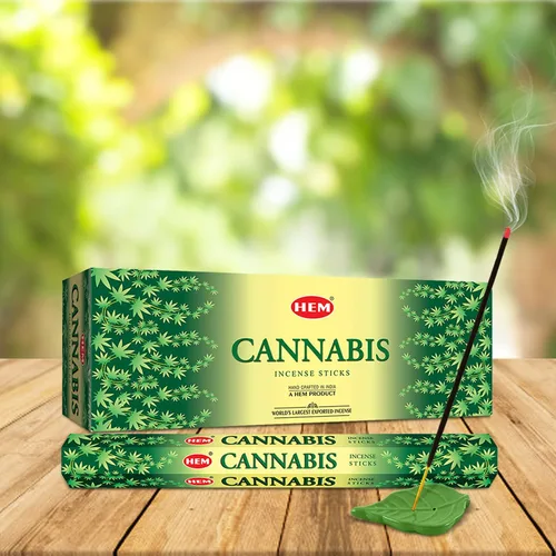 Vista 6 de Caja de 6 tubos Cannabis, de 0.7 oz, incienso de dobladillo