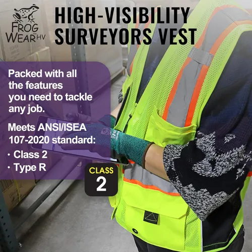 Vista 2 de Global Glove High Visibility Safety Vest, Lightweight and Breathable