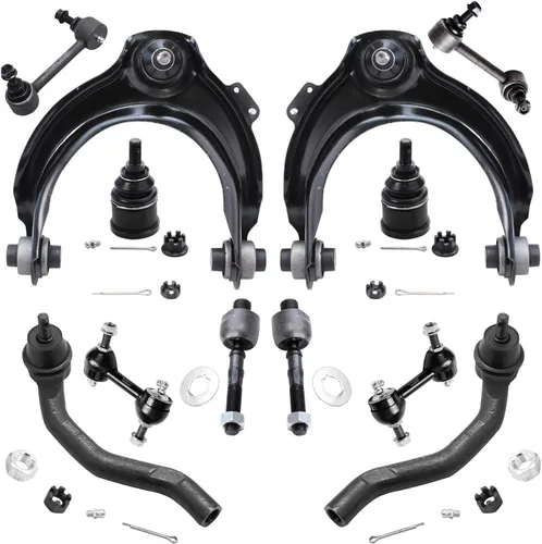 Vista 58 de Detroit Axle – 12 brazos de control superiores e inferiores delanteros con rótulas, barras de unión exteriores e interiores con topes, barras