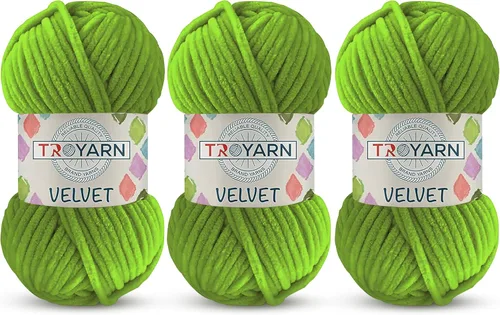 Vista 22 de Hilo de Chenilla para Ganchillo - 100g (121m), Hilo Suavísimo y Esponjoso, Perfecto para Mantas de Bebé y Amigurumi, Tamaño 6