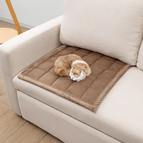 Vista 3 de Funda lavable para sofá para perros, cama para mascotas, fundas de sofá para mascotas con textura aterciopelada, fundas antideslizantes para sofá