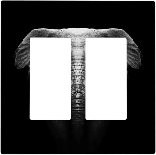 Vista 86 de Placa de interruptor de luz de elefante indio de 1 banda, placa de pared basculante individual, placa decorativa eléctrica GFCI para decoración