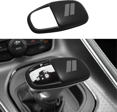 Vista 10 de Cubierta de cabeza de perilla de cambio brillante para accesorios Dodge Charger 2015-2023 Challenger 2015-2023 2024 Durango 2016-2025 2026 ABS