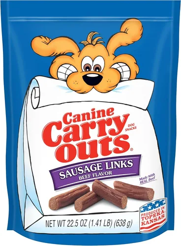 Vista 10 de Canine Carry Outs Golosinas para perros, sabor a tocino, 22.5 onzas (paquete de 4), hechas con tocino real
