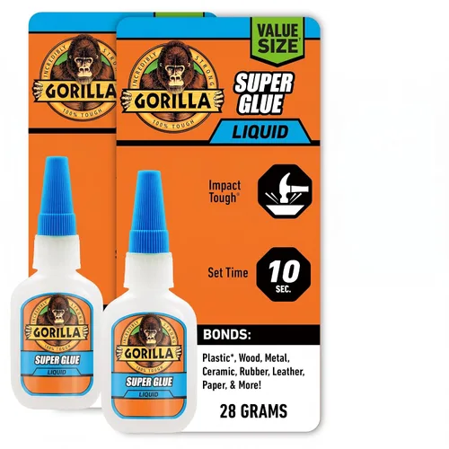 Vista 8 de Gorilla Super Glue, pegamento transparente, 20 gramos (paquete de 1) - Todo propósito y configuración rápida para proyectos y reparaciones