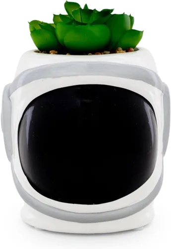 Vista 7 de Silver Buffalo Lilo and Stitch - Planta decorativa de imitación de cara decorativa en cerámica, tamaño grande