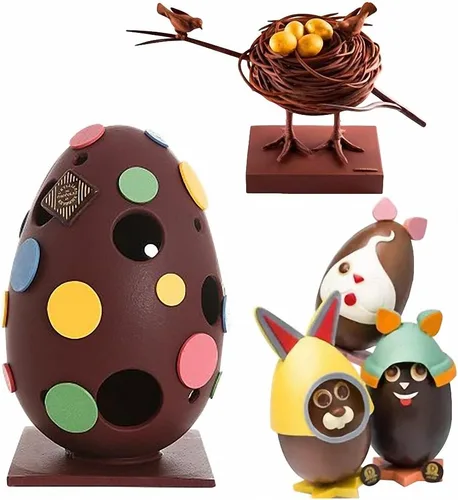 Vista 8 de Molde de silicona para huevos de Pascua 3D MoldFun para pastel de mousse, mantequilla de maní, chocolate, dulces, gelatina, pasteles, magdalenas