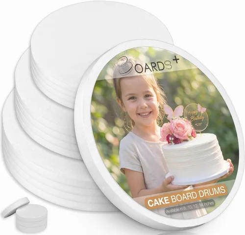 BOARDS+ Tambores para pasteles de 8, 10 y 12 pulgadas (3 tamaños, paquete de 10 en total) | Redondas de pastel de 1/2 pulgada de grosor +
