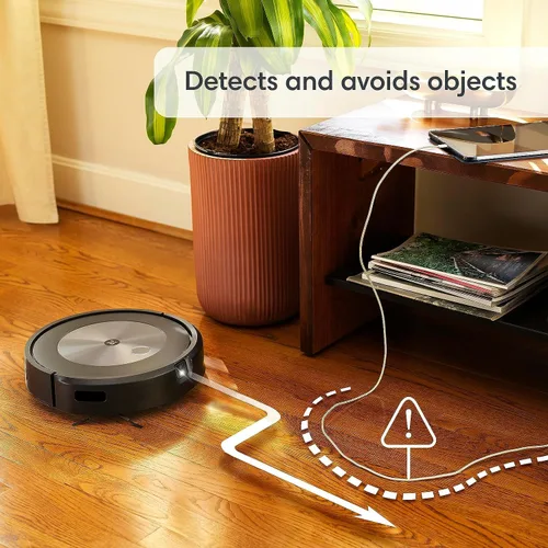 Vista 5 de iRobot Roomba Combo j5+ Robot aspirador y trapeador con vaciado automático: identifica y evita obstáculos como residuos de mascotas y cables