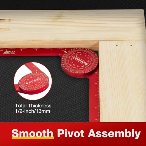 Vista 4 de Transportador de sierra ingletadora de aluminio de 7.3 pulgadas, buscador de ángulo a prueba de óxido con escalas grabadas con láser de precisión