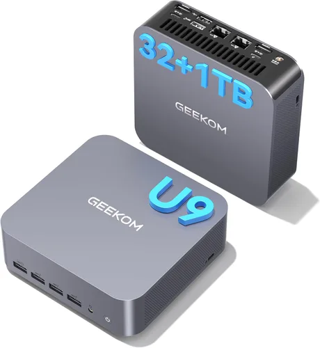 Vista 10 de GEEKOM Mini PC IT13 MAX AI (reemplazo i9 13900HK), Intel Ultra 9 185H (65W) Código/tareas, DDR5 16GB 1TB SSD, Windows 11 Pro, GPU Arc, edición