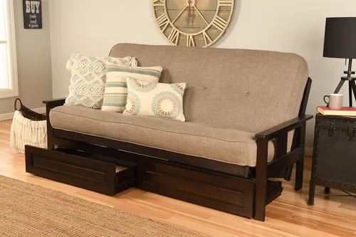 Vista 74 de MFD Futón Montana, Verde, Madera, Colchón canadiense