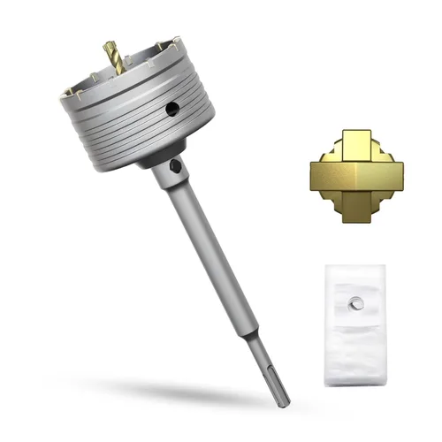 Vista 19 de Sierra de agujero para hormigón de 1-3/8", sierra de agujero para mampostería de 35 mm, con varilla de conexión SDS Plus de 110 mm para perforación