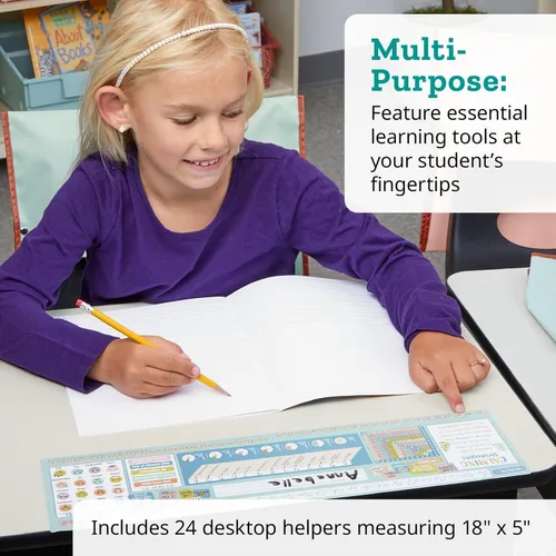 Vista 4 de Really Good Stuff Encuentra alegría en los ayudantes de escritorio de El viaje - Juego de 24