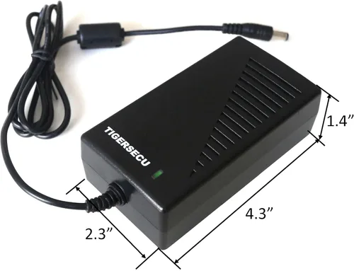 Vista 4 de TIGERSECU Adaptador de corriente para cámara de seguridad con divisor de alimentación de 9 vías, 12V 5A 100V-240V 0.083x0.217 in, compatible
