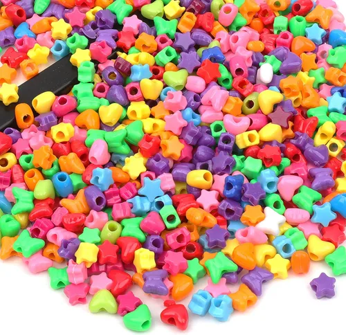 Vista 27 de 1000Pcs Cuentas de Pony 9mm Verde Plástico Barril Cuentas de Pony para Collar, Cuentas de Pelo para Trenzas, Cadena de Llavero, Fabricación