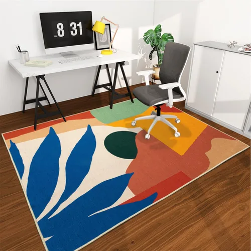 Vista 49 de Tapete para silla de oficina para suelo de madera dura, 48"x36" tapete protector de escritorio de computadora de fácil deslizamiento para silla
