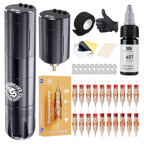 Dragonhawk X3 Pro Kit de pistola de tatuaje inalámbrica Máquina de pluma de