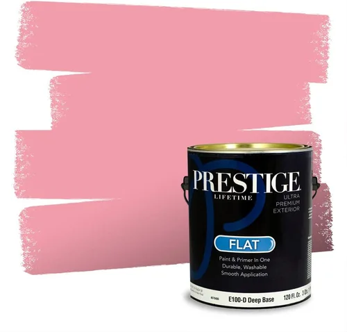 Vista 221 de Prestige Paints Pintura exterior e imprimación en uno, 1 galón, plano, coincidencia comparable de Valspar* Amber Rose*