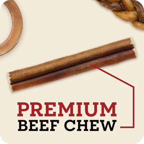 Vista 3 de Redbarn Pet Products Palitos de Matón Rectos de 5 pulgadas - Masticable para Perros de Larga Duración, Huesos de Matón Completamente Naturales