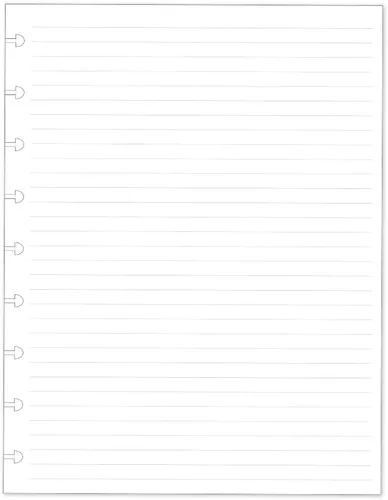 Vista 2 de 9 repuestos forrados de disco para Happy Planner, insertos de hojas sueltas, 100 hojas/200 páginas, blanco, tamaño clásico, 7 x 9.25 pulgadas